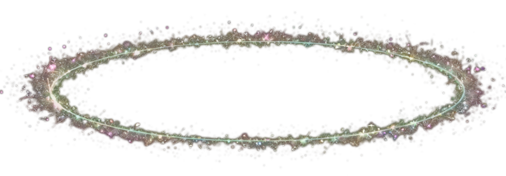 glitter ring png shining gold and silver circle with sparkle on white background