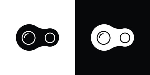 Cell division icon black silhouette pack. black and white icons