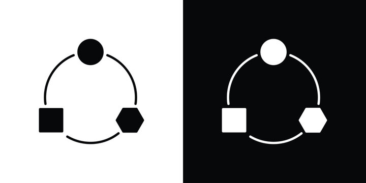 Adaptation icon black silhouette pack. black and white icons