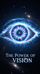 "The Power Of Vision" Surreal Eye Design With Energy And Light In The Universe