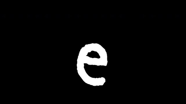 A swaying lowercase "e", Alpha Channel	
