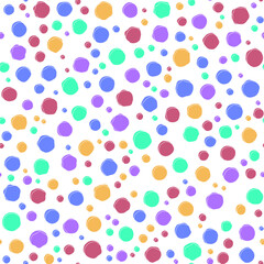 Colorful Circle Seamless Pattern Bright Geometric Polka Dot Background