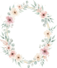 floral frame with flowers