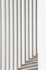 Pillars of Philharmonie Luxembourg, close up of entrance. modern architecture at Kirchberg Luxembourg city, Philharmonic Theatre Hall