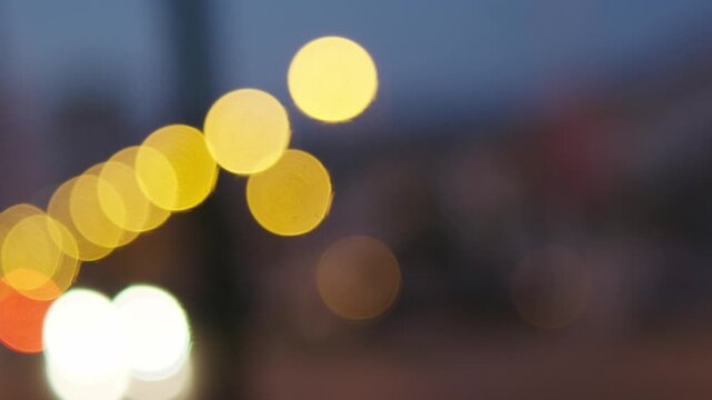 Blurred out lights in the evening.
