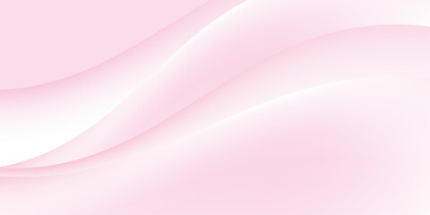 ミニマルな曲線、ピンクのグラデーション背景