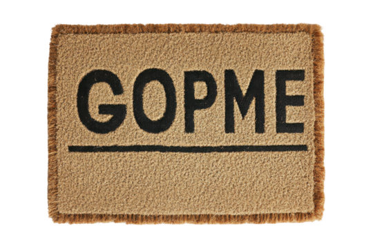 Welcome doormat isolated on transparent background. Welcome doormat with bold text isolated on white background.