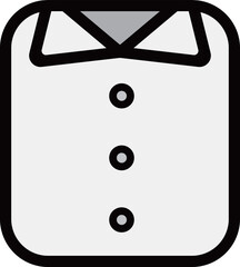 畳んだシャツのアイコンイラスト