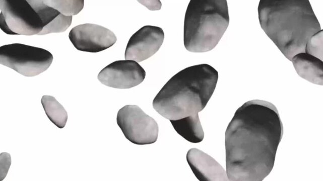 3D Rock Flying Background Video Loop