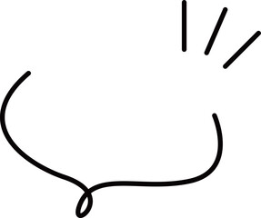 シンプルな吹き出し　モノトーン