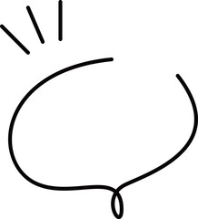 シンプルな吹き出し　モノトーン