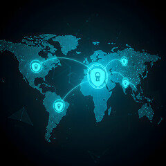 Cybersecurity Concept, Digital Data Protection and Network Security
