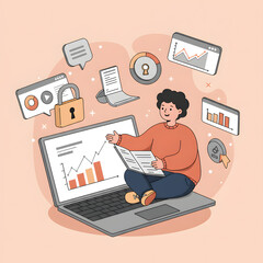 Cybersecurity Concept, Digital Data Protection and Network Security