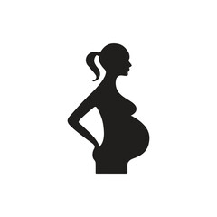 pregnant woman silhouette vector, silhouette of pregnant woman, Silhouette of Pregnant Woman Vector Illustration,Pregnancy mother vector female belly,