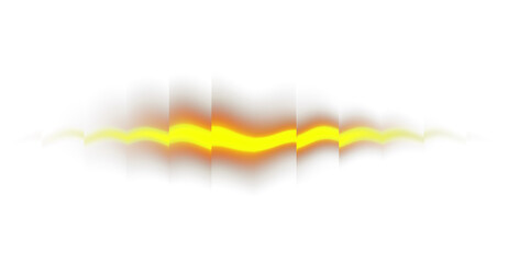 Abstract Yellow Orange Energy Wave Transparent Background