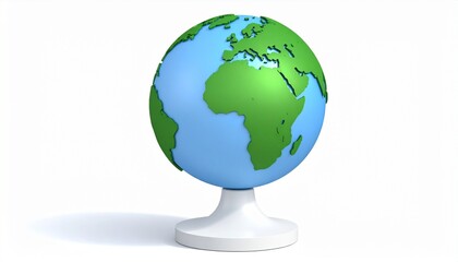 globe on white background