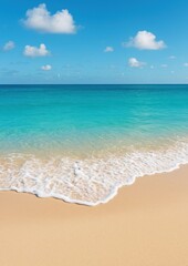 Fototapeta premium Pristine beach with turquoise waters.
