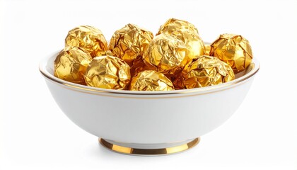 corn flakes in a bowl isolated on white