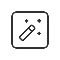 Magic Wand Photo Edit Icon – Modern, Simple Flat Vector Illustration for Website or Mobile App