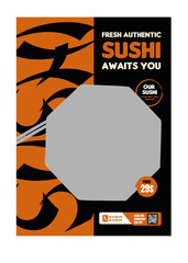 Authentic Sushi Platter Promotional Flyer