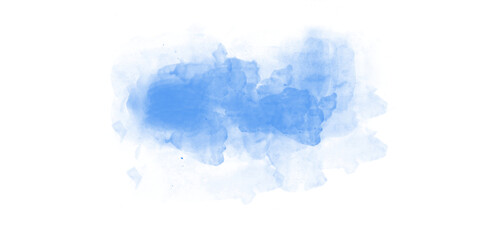 Obraz premium Blue Smoke Cloud, Watercolor Paint 