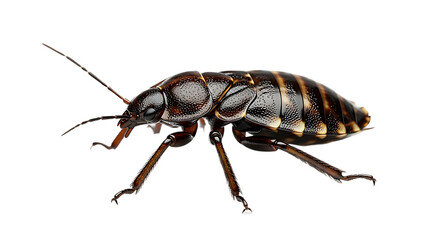 Dark Winged Cockroach Portrait, Pest Insect, Brown, Winged, Isolated, Urban Creature