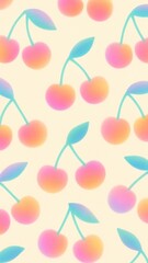 Vibrant cherries with pastel gradient