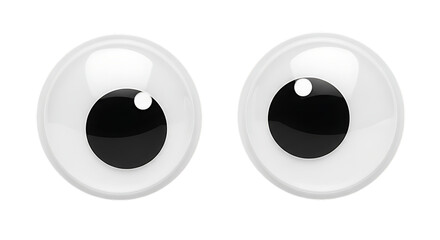 Cartoon Googly Eyes Funny Plastic Toy Surveillance Isolated Playful Round