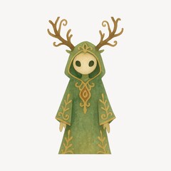 Fototapeta premium Mystical forest creature illustration.