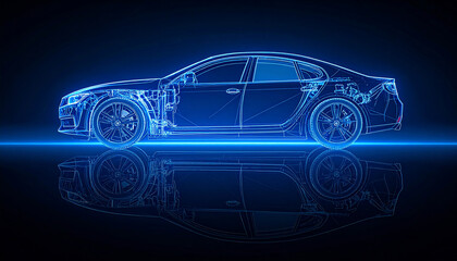 Car Blueprint: Futuristic Technology
