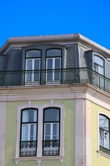 Traditional Portuguese colourful house in historical center of Lisbon