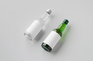 Miniature spirits, liquor bottle mockup