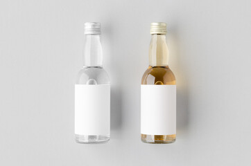 Miniature spirits, liquor bottle mockup