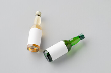 Miniature spirits, liquor bottle mockup
