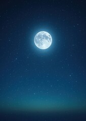 Serene moonlit night sky