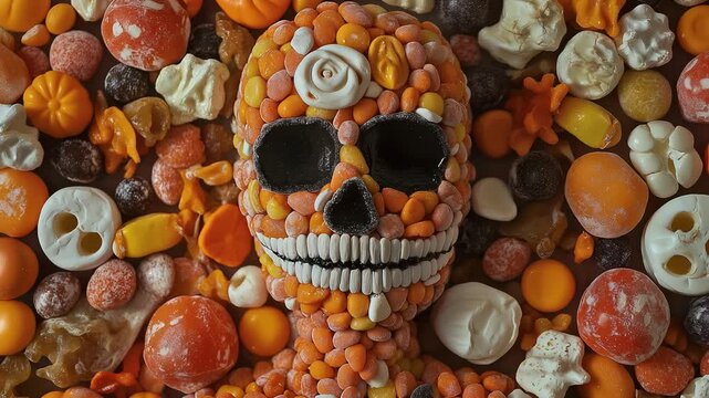 Halloween sugar skull candy calavera decoration