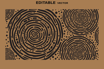 Fototapeta premium Abstract aboriginal art with concentric circles and dot patterns