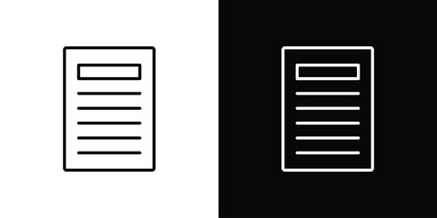 News feed icon in black line illustration. Design logo for app, UI.