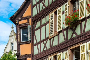 Historische bunte Fachwerkhäuser im Stadtteil Petite Venise, Colmar, Frankreich