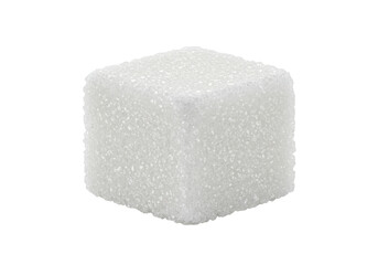 Isolated sugar cube, a sweet granulated treat in cubic shape, to sweeten up coffee or tea
