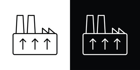 Geothermal Energy icon in black line illustration. Design logo for app, UI.