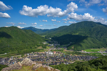 雲海の城 竹田城 天守跡より城下を望む