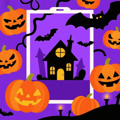 Halloween Party Poster Vector Template