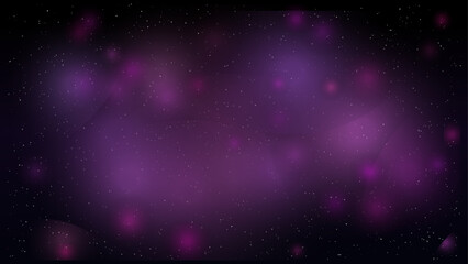 Purple cosmic nebula glowing stars galaxy fantasy vector design background
