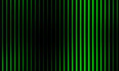 Fototapeta premium Abstract glowing green vertical light stripes background with gradient effect, futuristic neon pattern, digital energy design, modern technology illumination concept