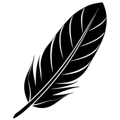 Fototapeta premium Minimal Feather Icon – Vector Graphic Design for Print & Digital Use
