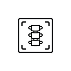 vertebrae  x ray icon vector web design