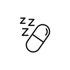 sleeping pills zzz icon web design