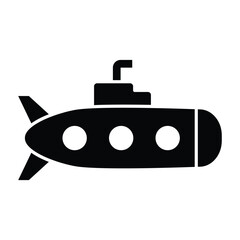 Fototapeta premium submarine icon vector bathyscaph web design