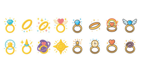 Wedding and romance line icons set – outline, linear, love and marriage symbols